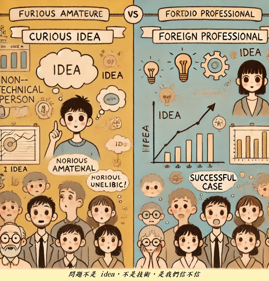 問題不是 idea，不是技術，是我們信不信